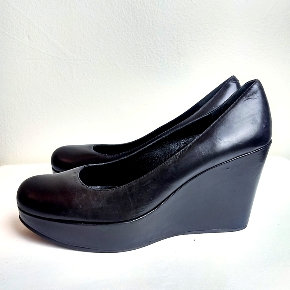 Marc By Marc Jacobs Shoes - Marc by Marc Jacobs Patent Leather Black Wedge Heel Dressy Professional Pumps